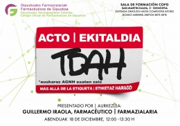 'El TDAH más allá de la etiqueta', charla para la ciudadanía este miércoles en el Colegio Oficial de Farmacéuticos de Gi