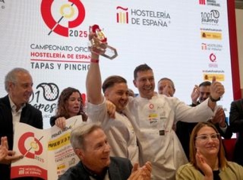 La tapa "Perdiz maíz y escabeche" de Jesús Iván Anaya ganadora del III Campeonato Oficial Hostelería de España