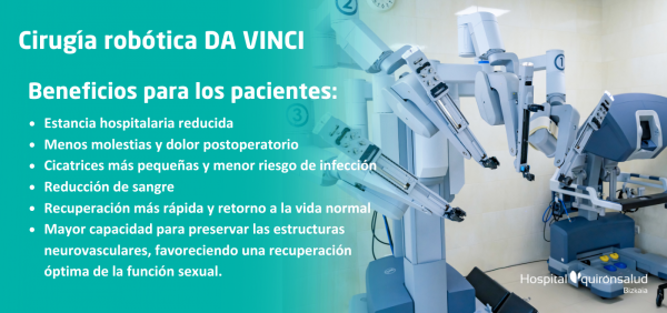 Cirugía robótica Da Vinci: precisión y seguridad en el tratamiento del cáncer de próstata