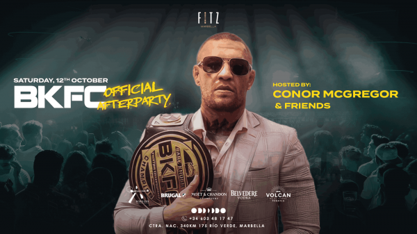 FITZ Marbella, patrocinador principal del BKFC 67, acogerá el Afterparty Oficial con Conor McGregor