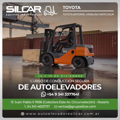 Curso de Conducción Segura de Autoelevadores - 14 y 15 de Diciembre