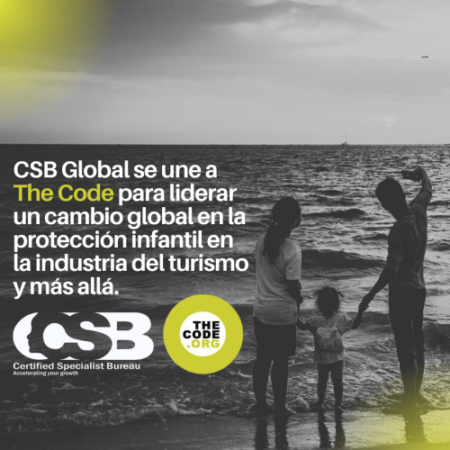 CSB Global se une a 'The Code' para combatir la explotación sexual infantil en la industria del turismo